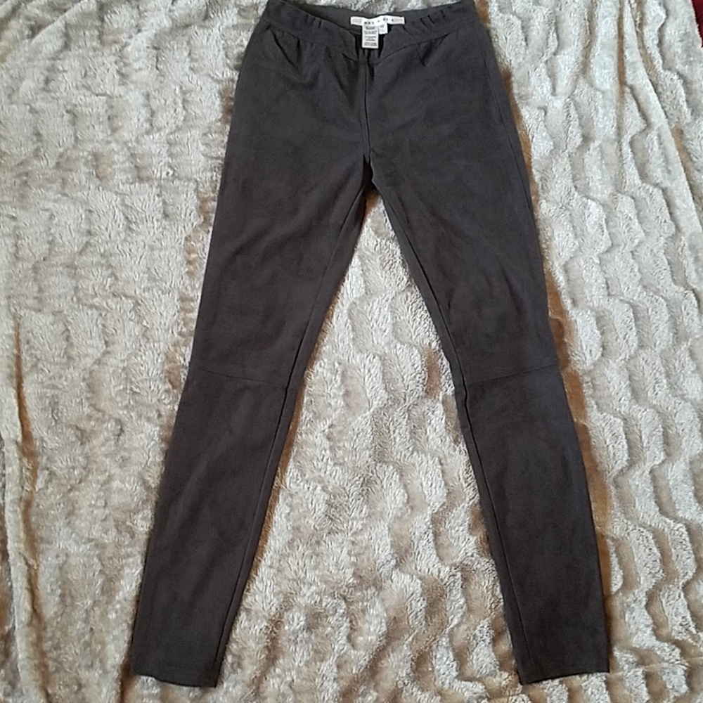 Faux suede leggings